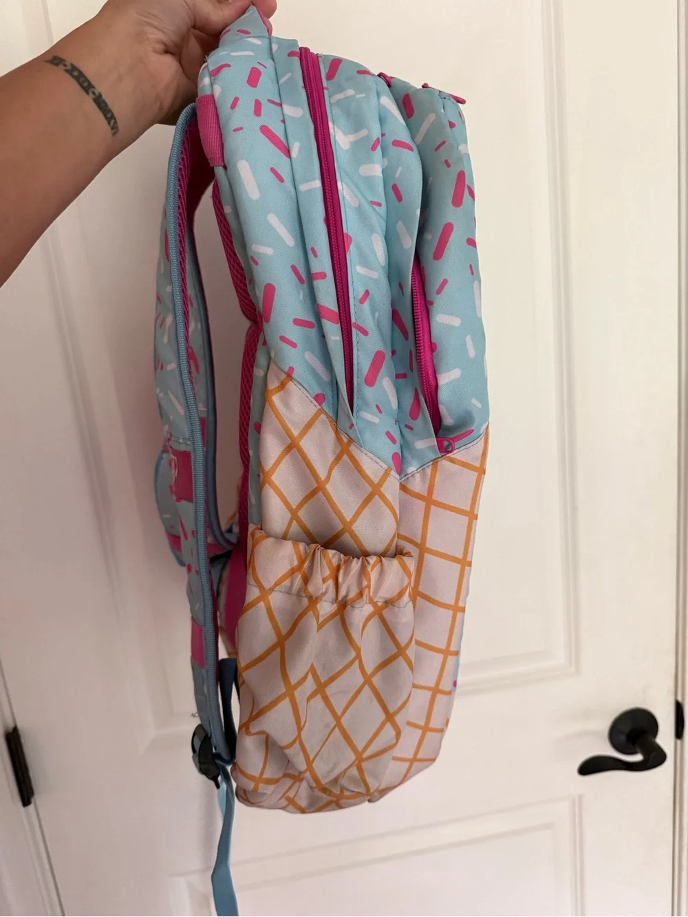 Baseball Lifestyle 101 Ice Cream Cone Sprinkle Backpack - Blue & Pink